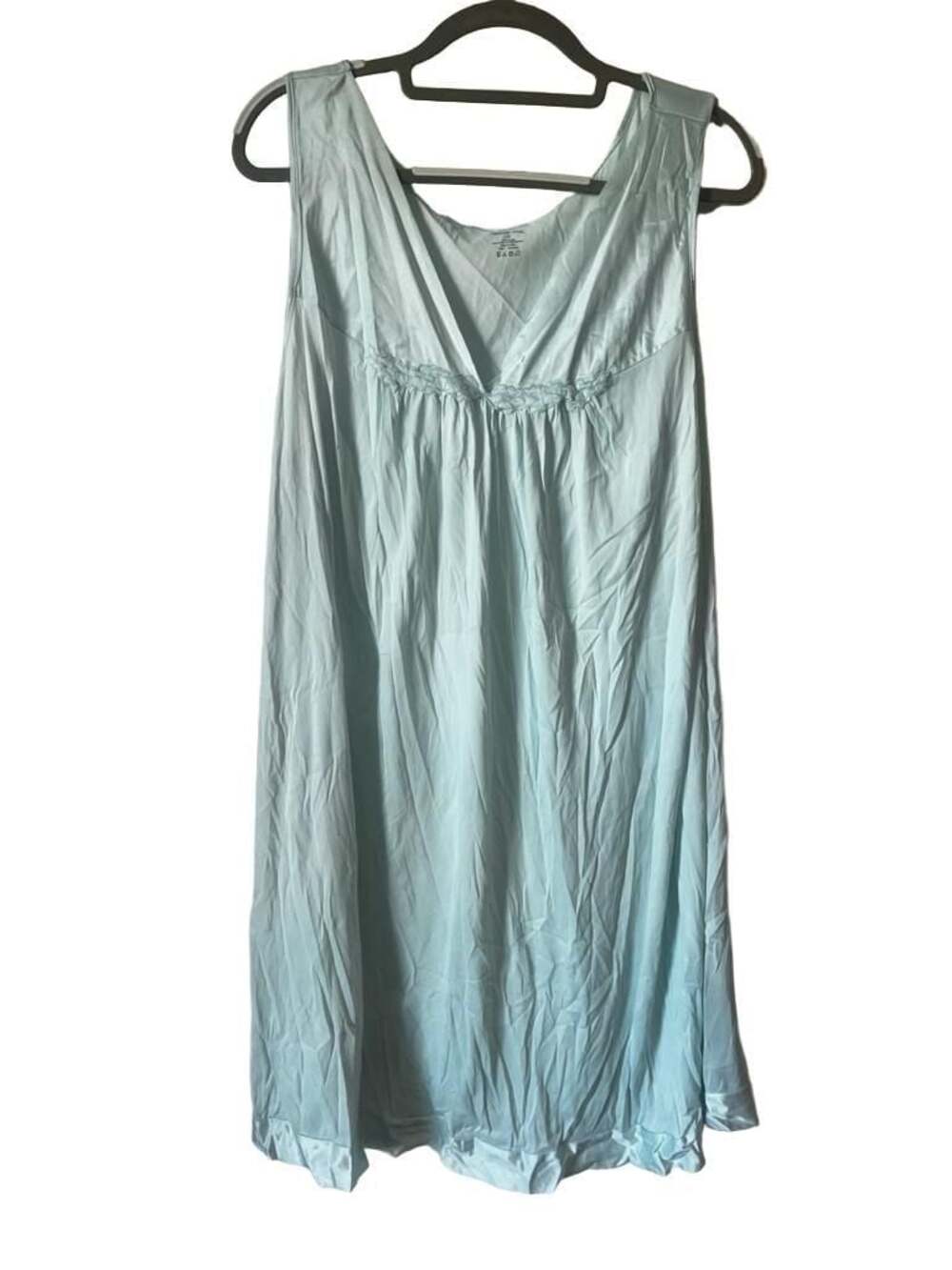 Vintage Vanity Fair Light Blue Nylon Nightgown 2X